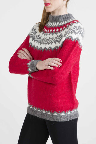 Unisex Winter Sweater with "Lopi" Motif - Afmaeli