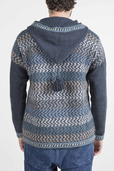 Zig Zag Striped Sweater with Hood - 4791/190