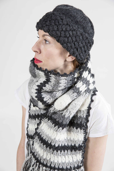 Patchwork Style Fringe Scarf 621-3