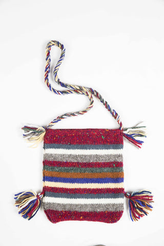 Wool Knit Messenger Bag - 6304