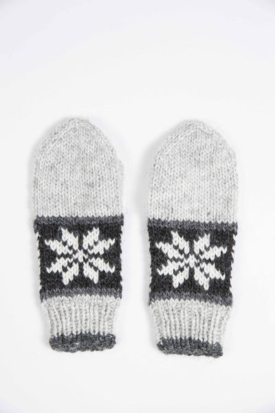 Snowflake Wool Mittens - 0206
